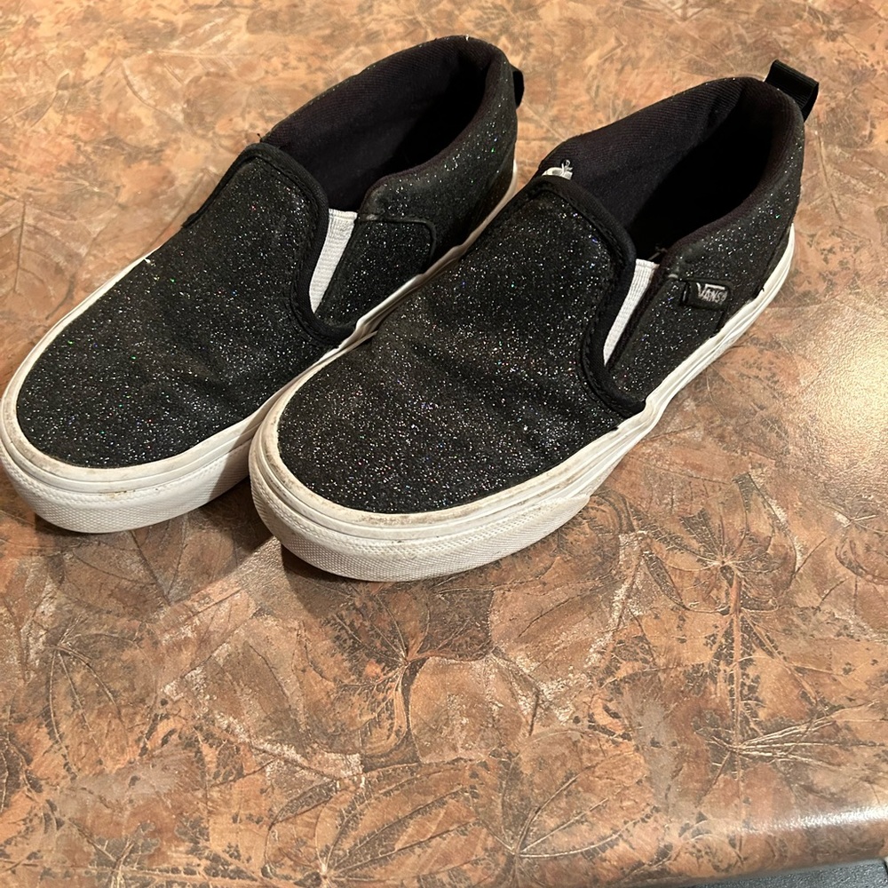 Children’s girls Vans size 12 metallic glitter tennis shoes